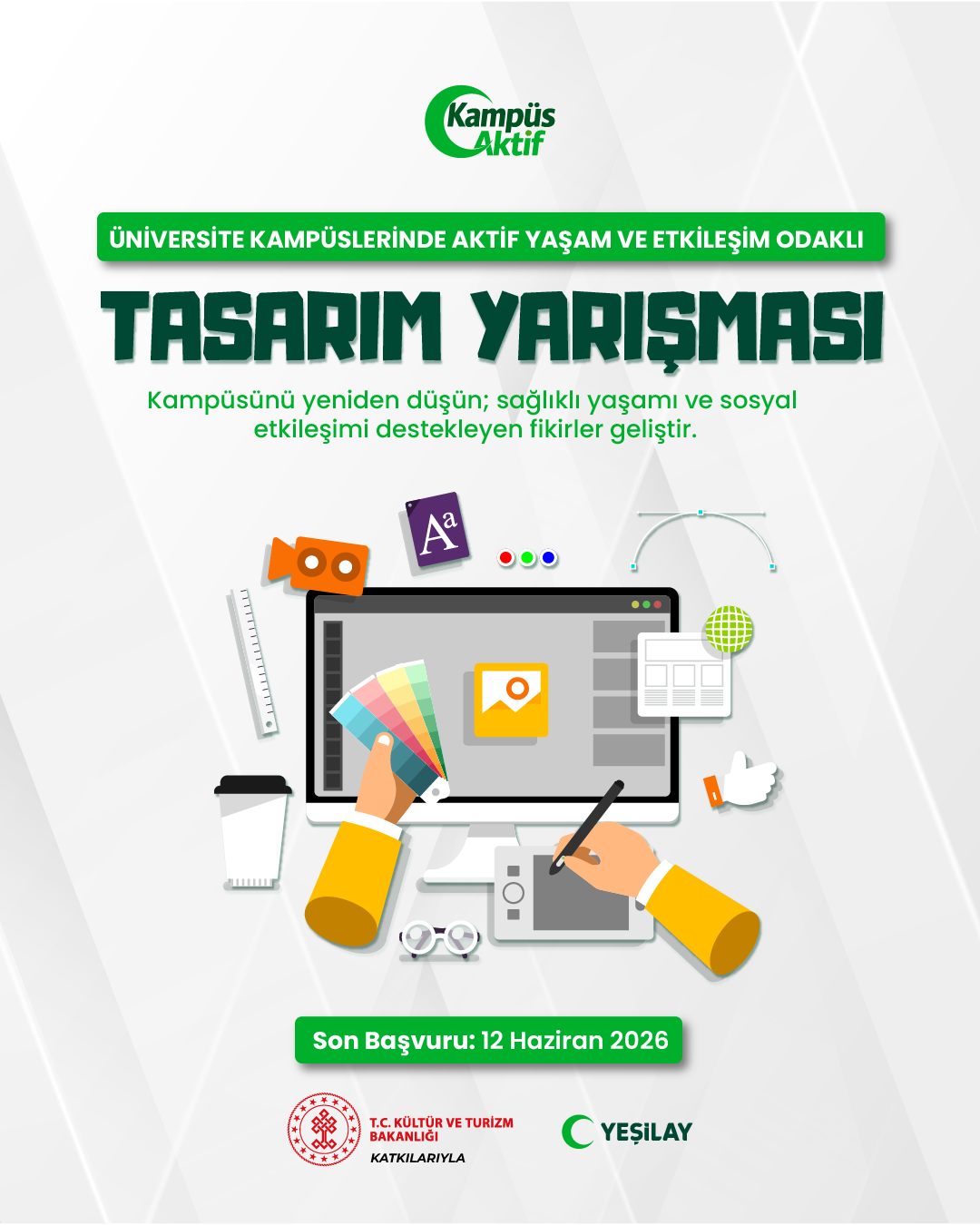 KampüsAktif Öğrenci Tasarım Yarışması başlıyor.T.C. Kültür ve Turizm Bakanlığı Telif Hakları Gen